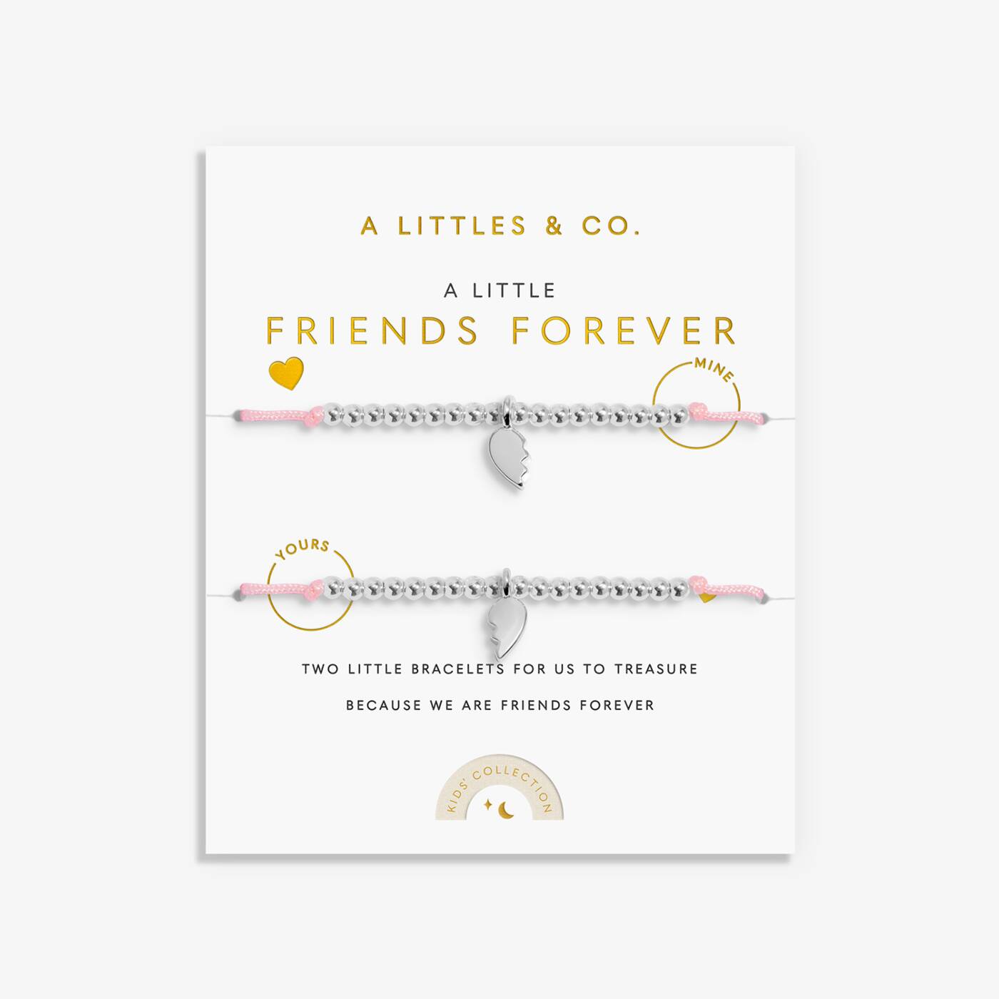 PREORDER A Littles & Co. Kids' Duo A Little 'Friends Forever' Bracelets In Silver Plating