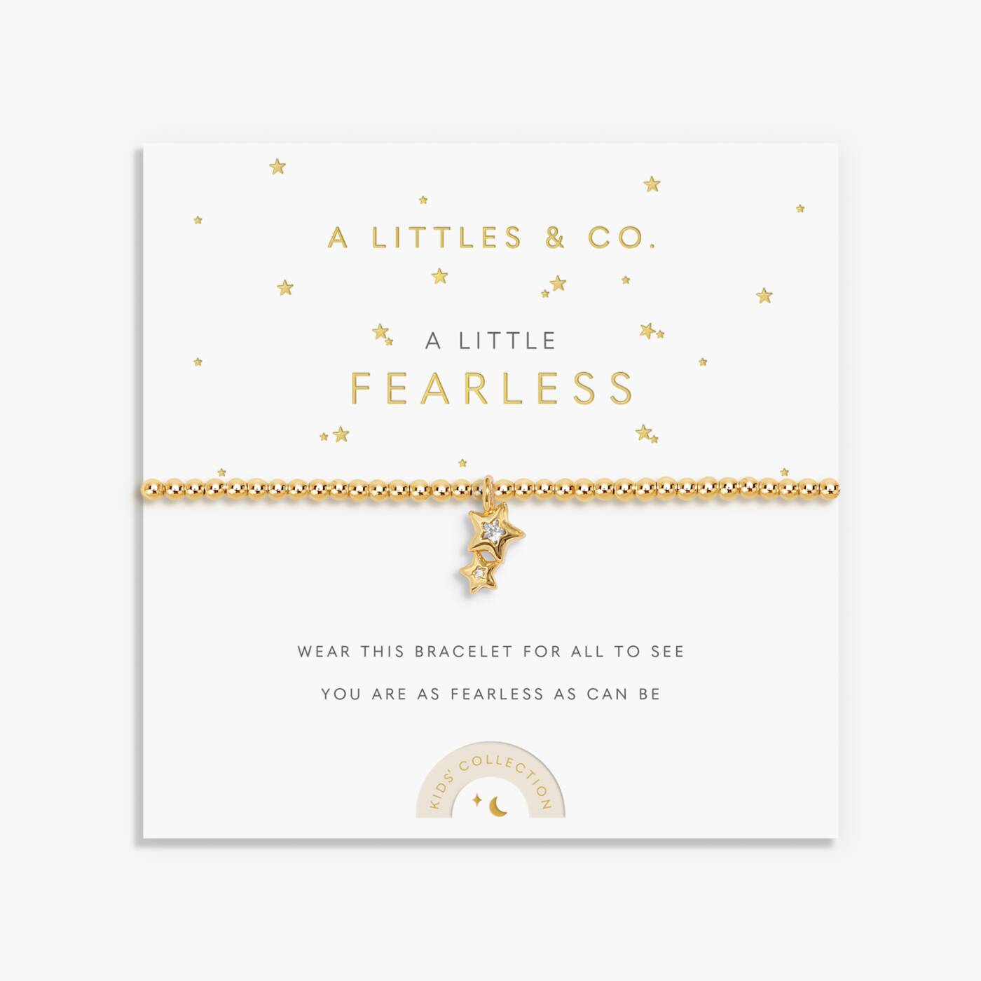 PREORDER A Littles & Co. Kids' A Little 'Fearless' Bracelet In Gold-Tone Plating