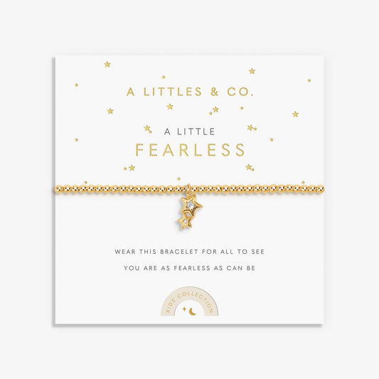 A Littles & Co. Kids' A Little 'Fearless' Bracelet In Gold-Tone Plating