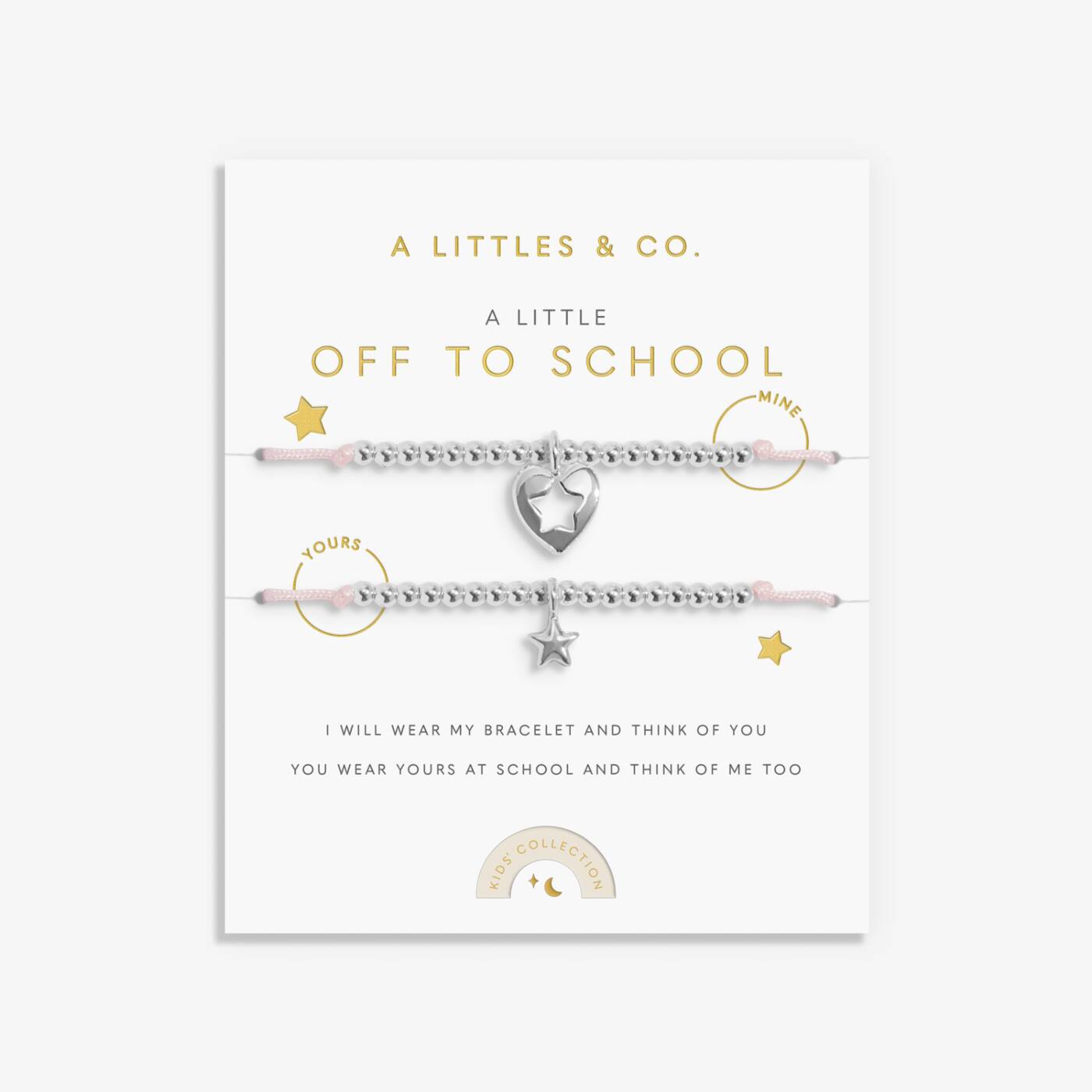 PREORDER A Littles & Co. Duo A Little 'Off To School' Bracelets In Silver Plating