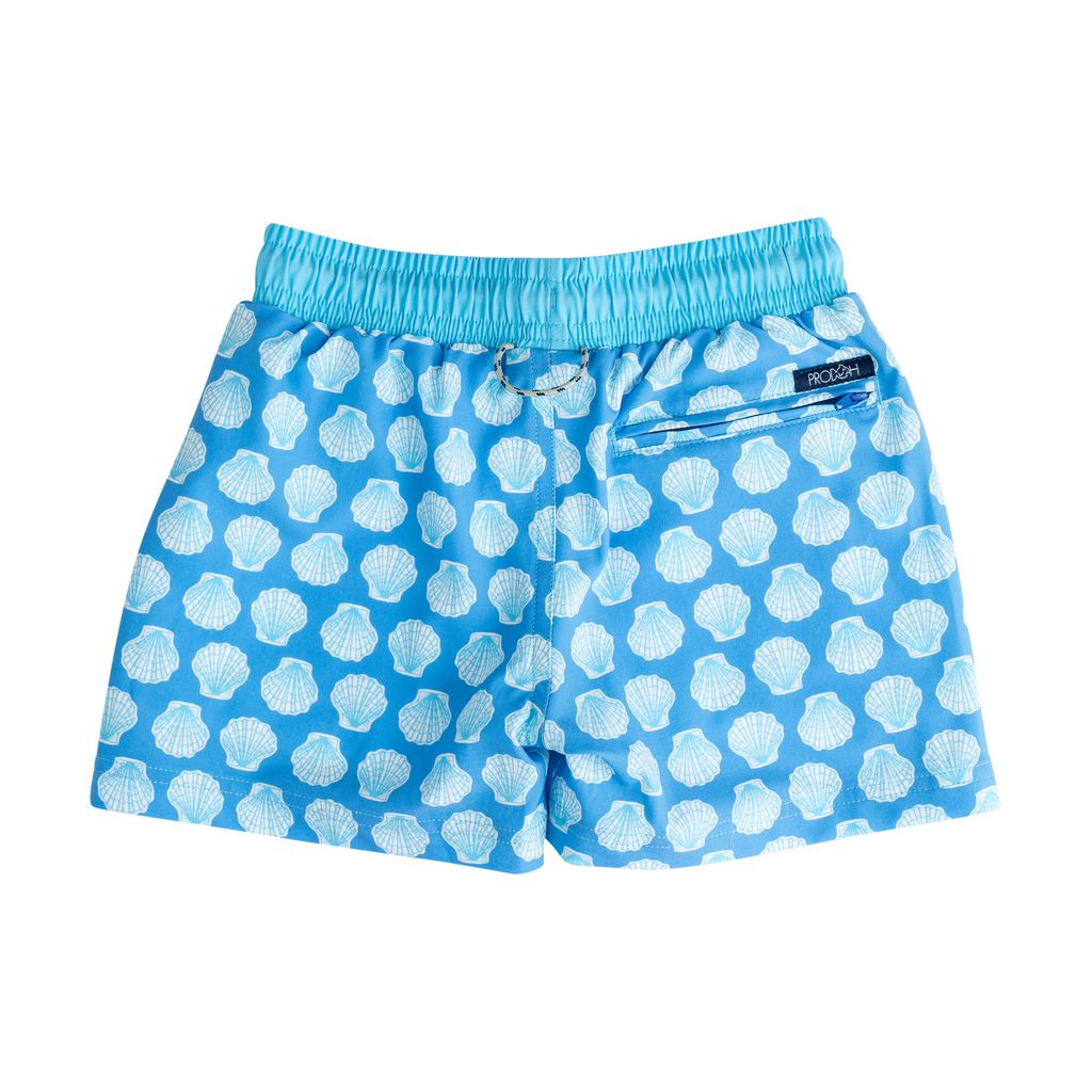 PRE ORDER PRODOH Boys' Boogie Board Swim Trunk Marina Blue Shells Print - Persnickety Shop
