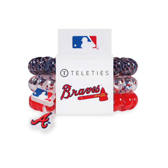 Teleties Atlanta Braves Small Hair Ties - Persnickety Shop