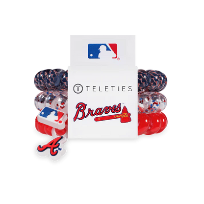 Teleties Atlanta Braves Small Hair Ties - Persnickety Shop