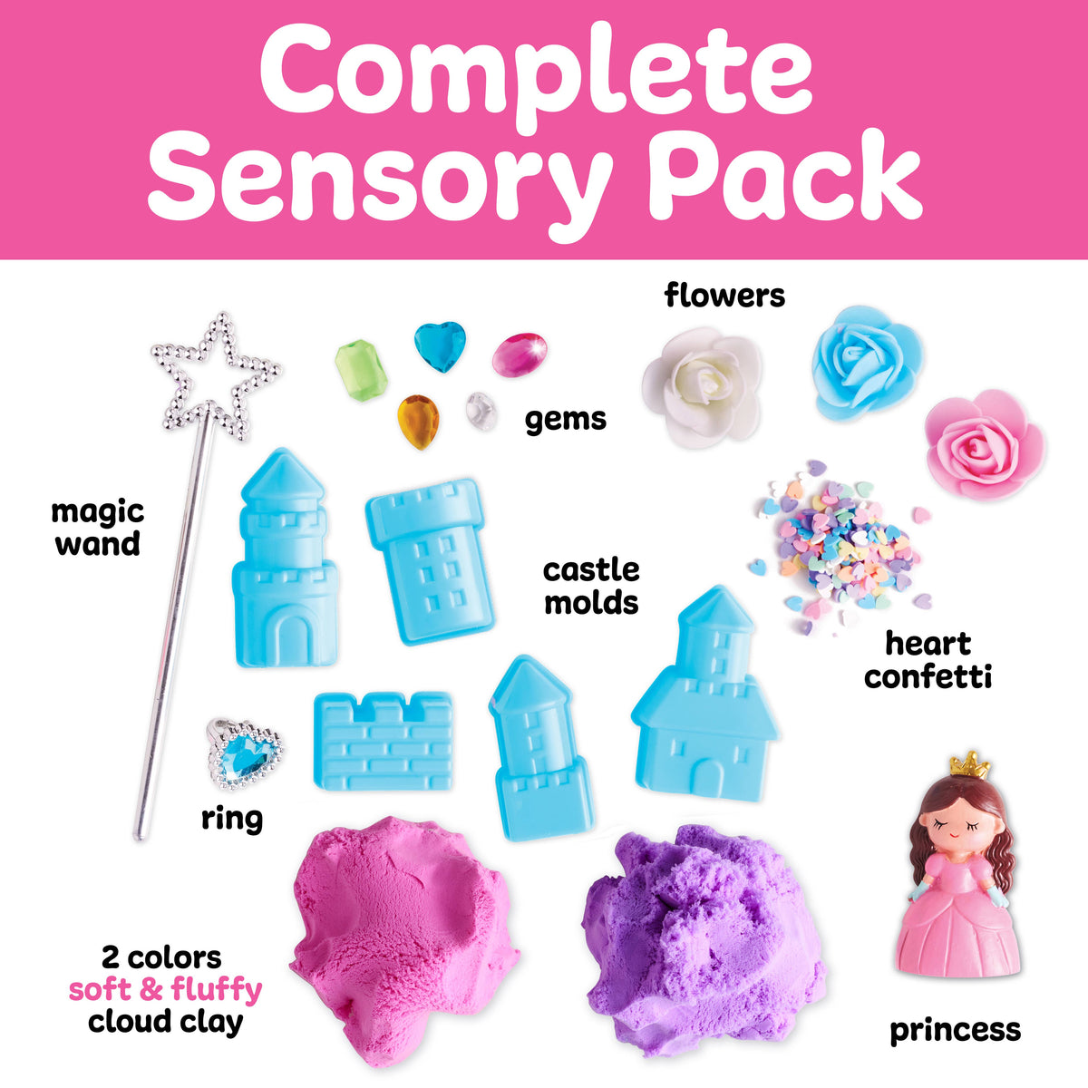 Sensory Pack Princess On the Go Play Set for Kids