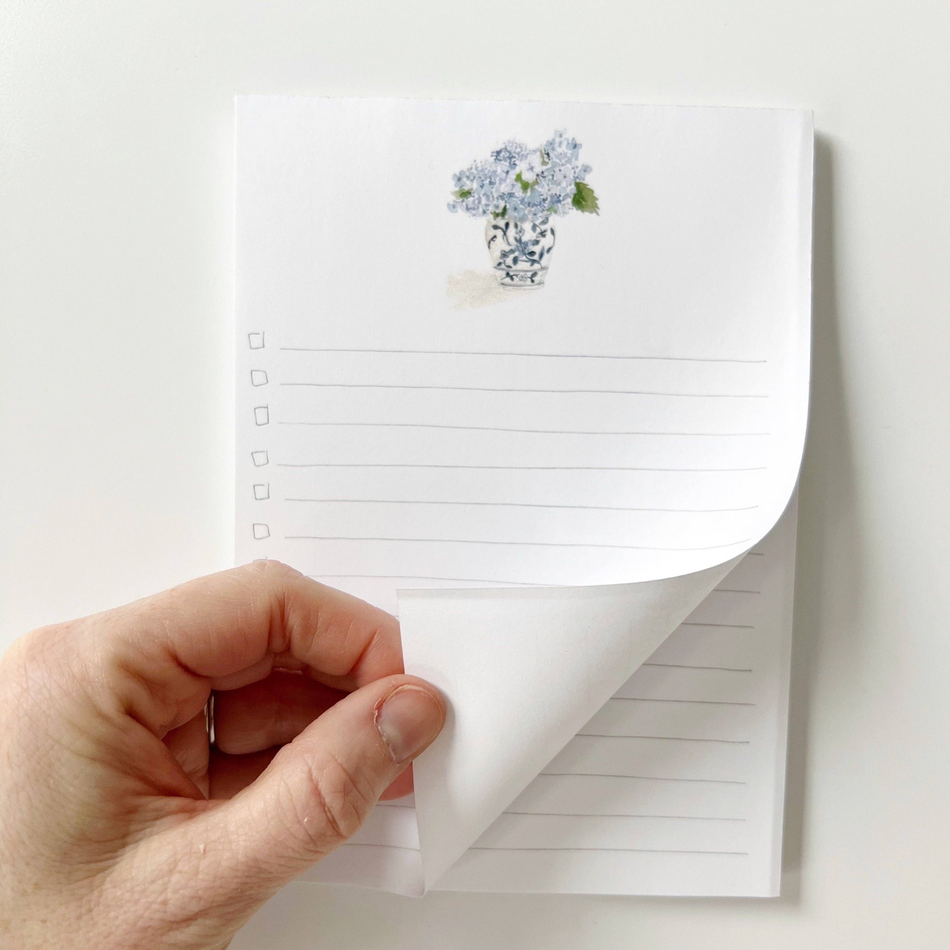 Checklist notepad: Hydrangea bouquet - Persnickety Shop