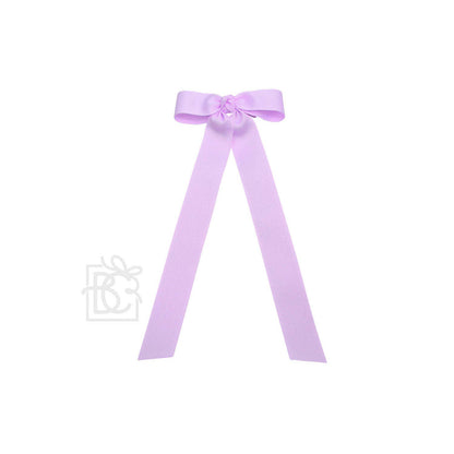 FLAT BOW W/ 7" STREAMERS ON ALLIGATOR CLIP: 3.5" W/ 7" Streamers / RED - Persnickety Shop