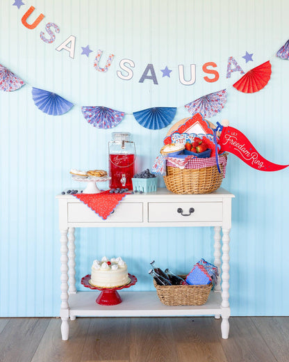 SSP1115 - Let Freedom Ring Felt Pennant Banner - Persnickety Shop