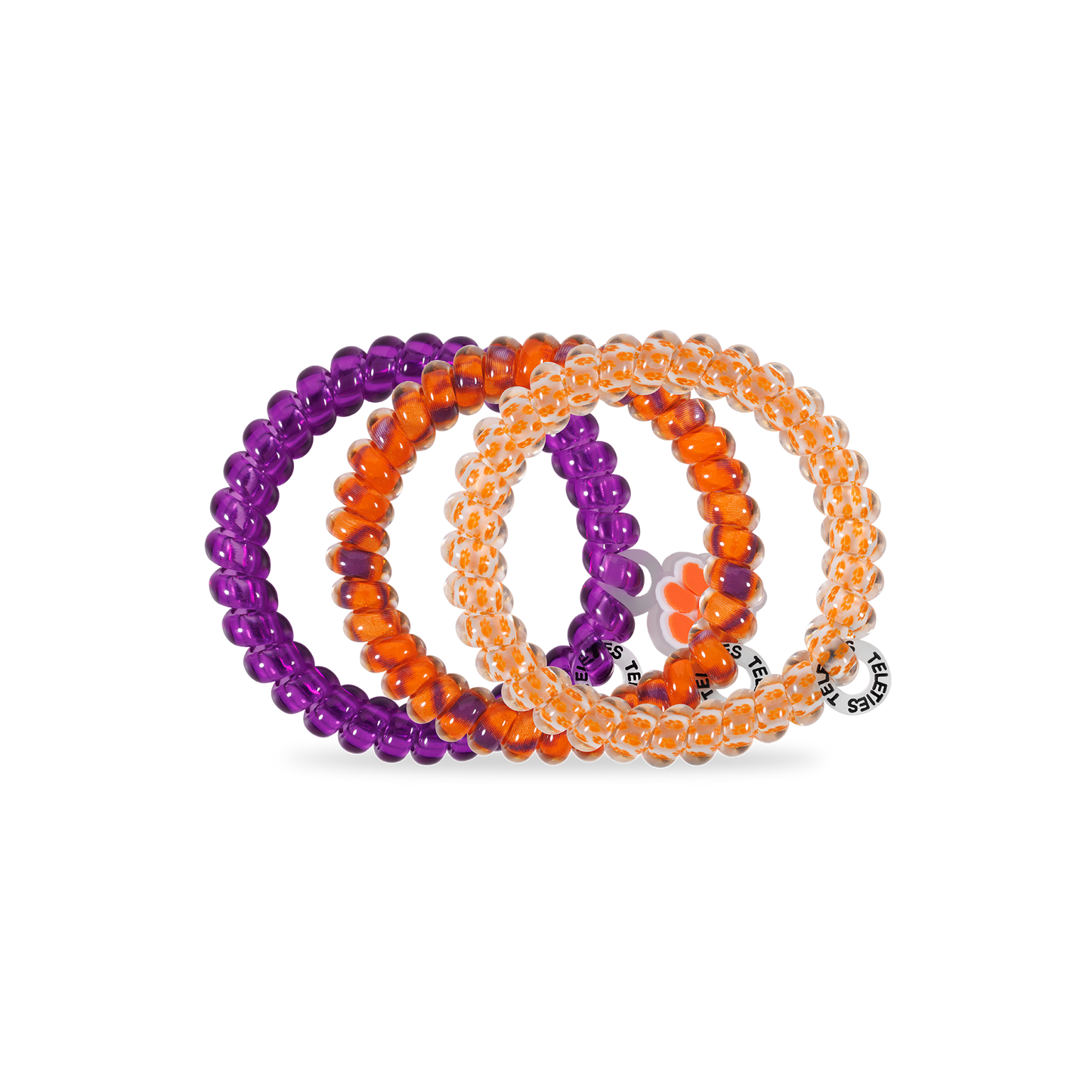 Spiral Hair Coils | Small | Go Tigers! Hair Ties