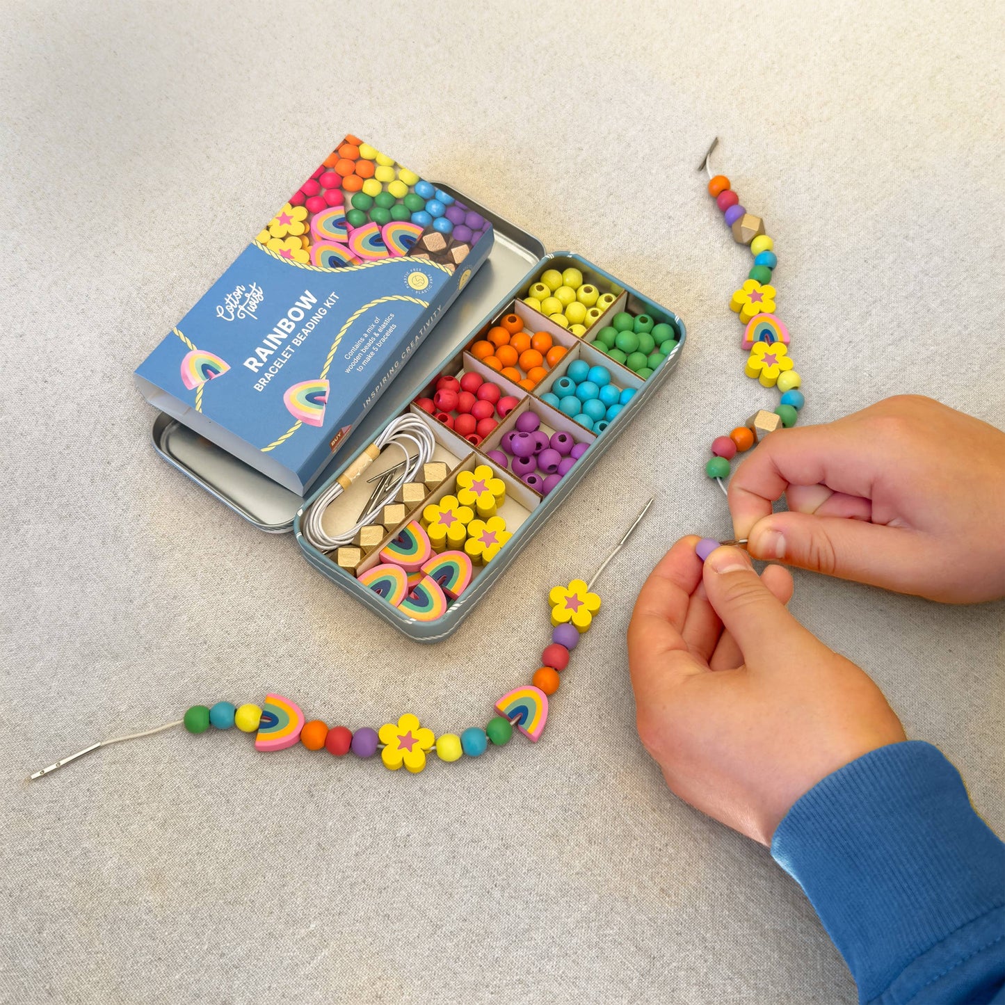 Cotton Twist Rainbow Bracelet Bead Kit