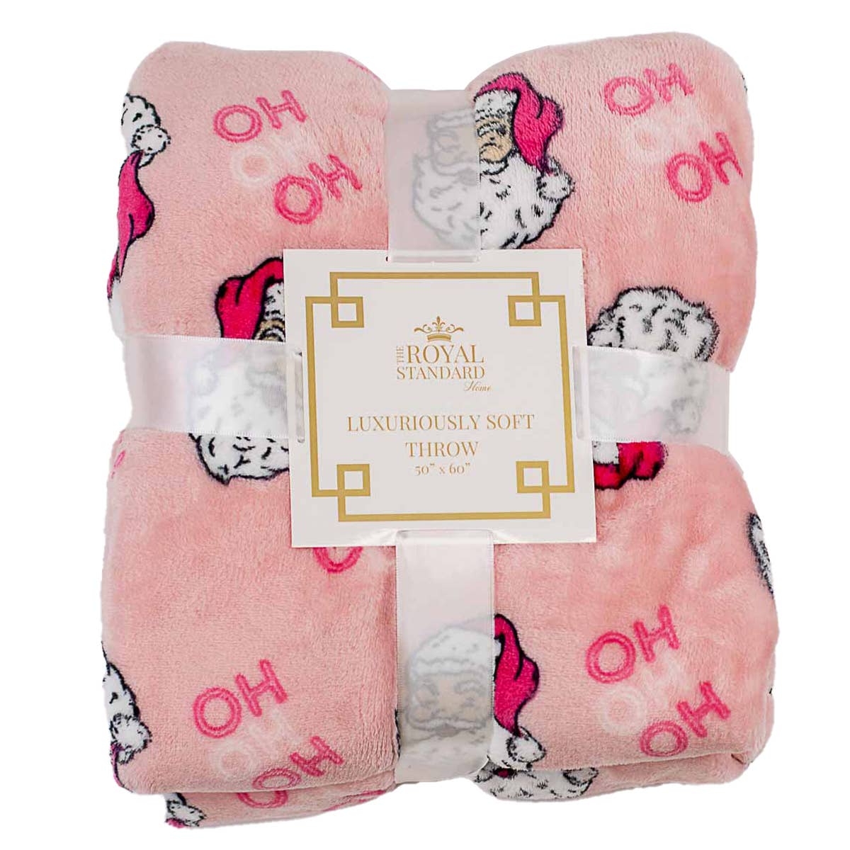 HoHoHo Santa Throw   Pink   50x60 - Persnickety Shop