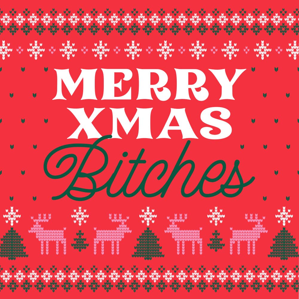 Funny Christmas Cocktail Napkins | Merry Xmas B*tches - 20ct - Persnickety Shop