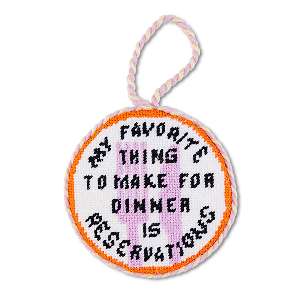 Needlepoint Ornament - Reservations - Persnickety Shop