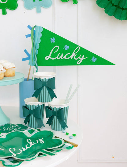 SPD1215 - Lucky Felt Pennant - Persnickety Shop