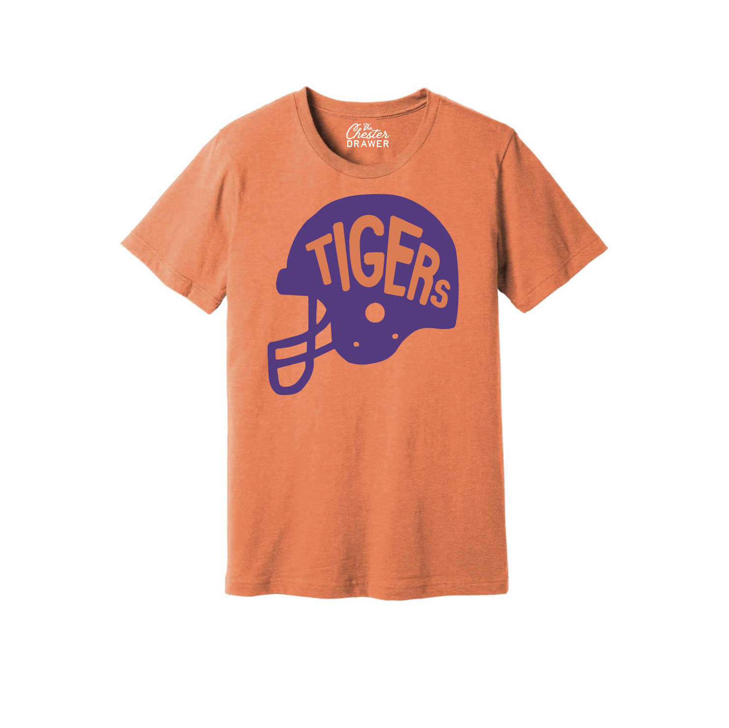Clemson Tigers Girl's T-Shirt Helmet Orange + Purple - Persnickety Shop