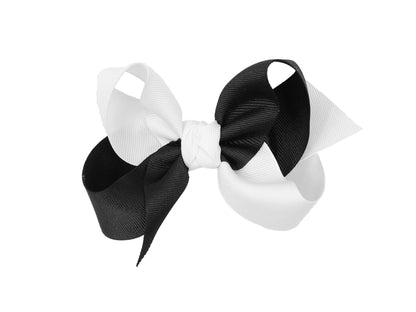 COLLEGIATE CRISSCROSS BOWS: WHITE/ CRANBERRY / 6.5" JUMBO