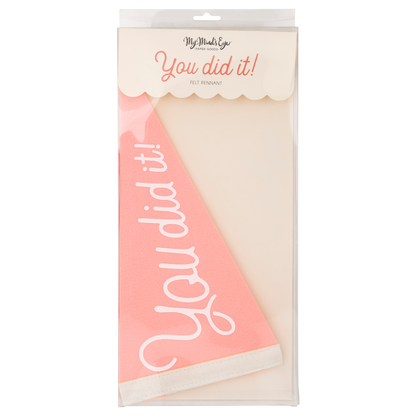 PLHB148 - Pink You Did It Felt Pennant Banner - Persnickety Shop