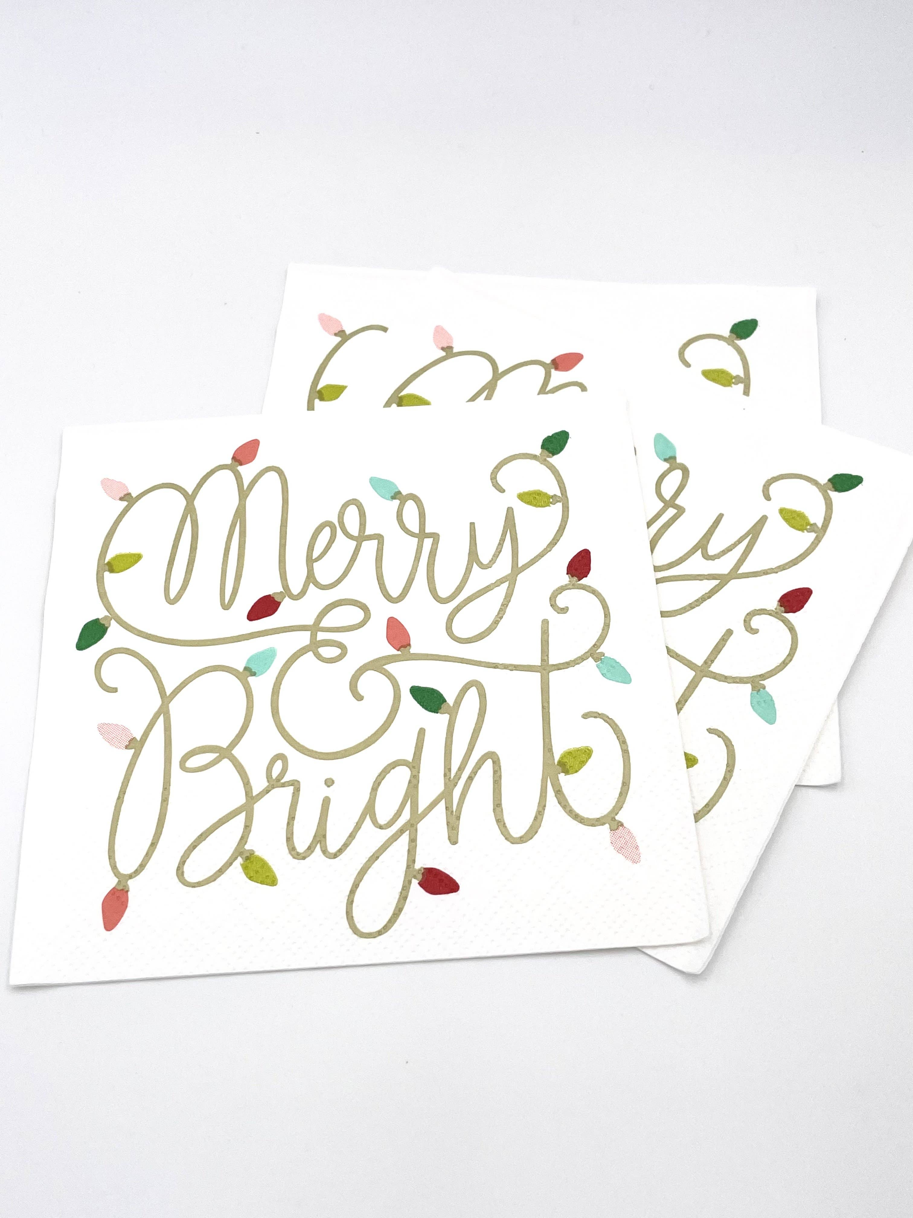 Christmas Cocktail Napkins | Merry and Bright - 20ct: Default Title - Persnickety Shop