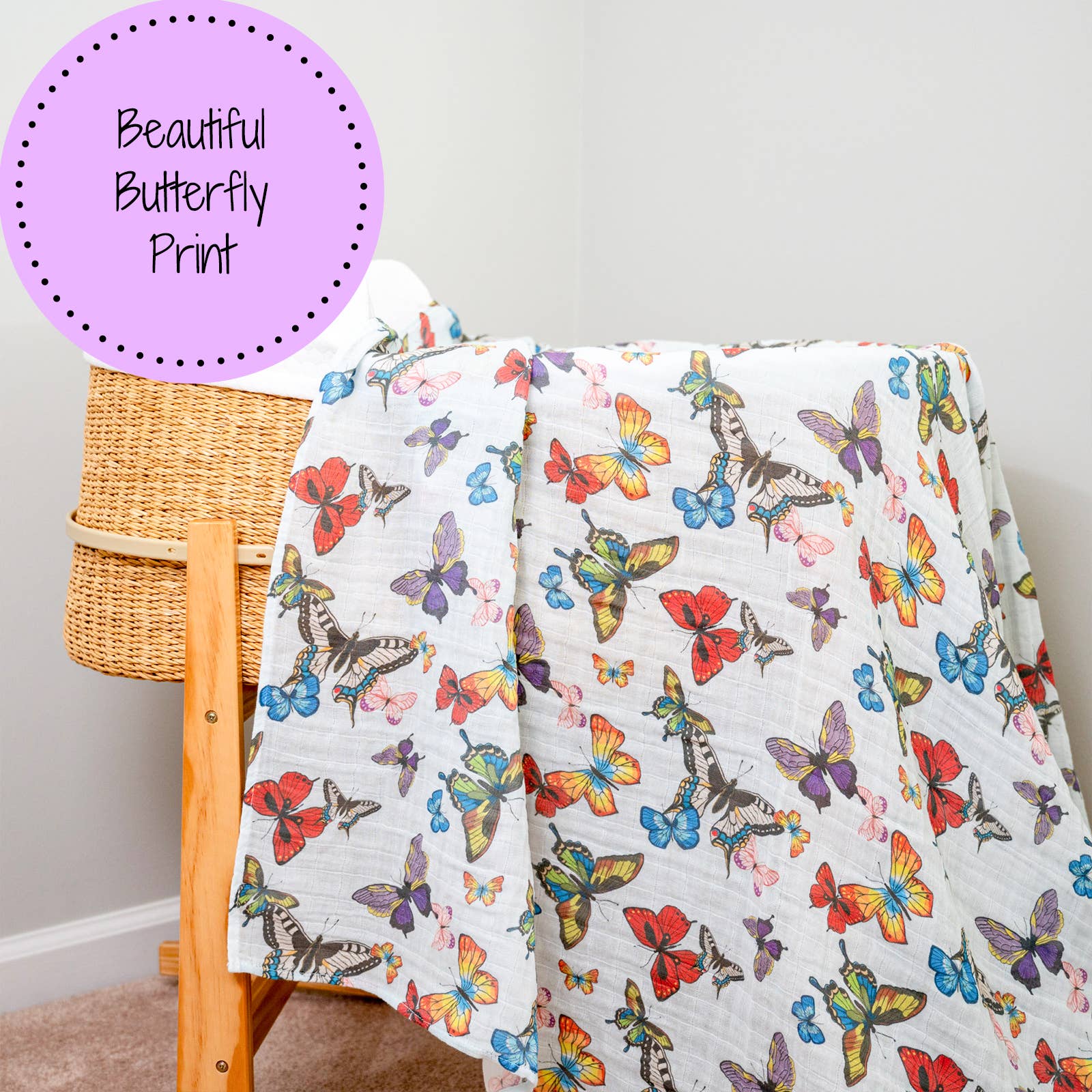 Butterfly Away Baby Swaddle Blanket - Persnickety Shop
