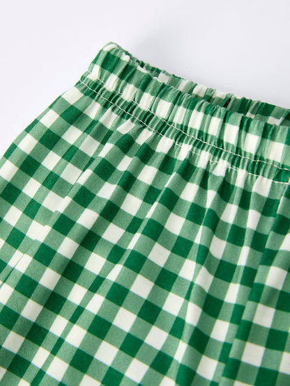 Christmas Tree Dog Smocking Embroidered  Plaid Boys Set: 2 - Persnickety Shop