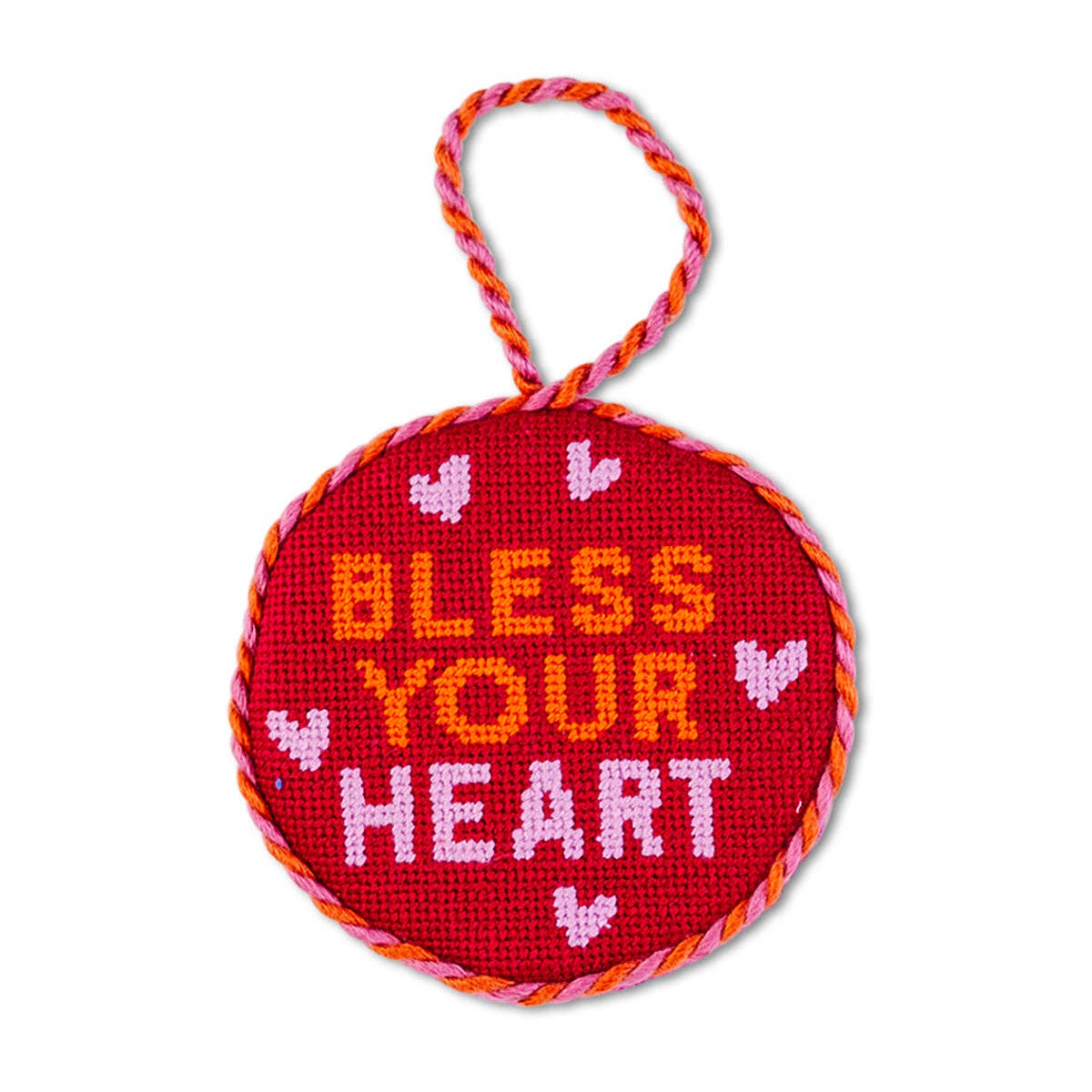 Needlepoint Ornament - Bless your Heart - Persnickety Shop