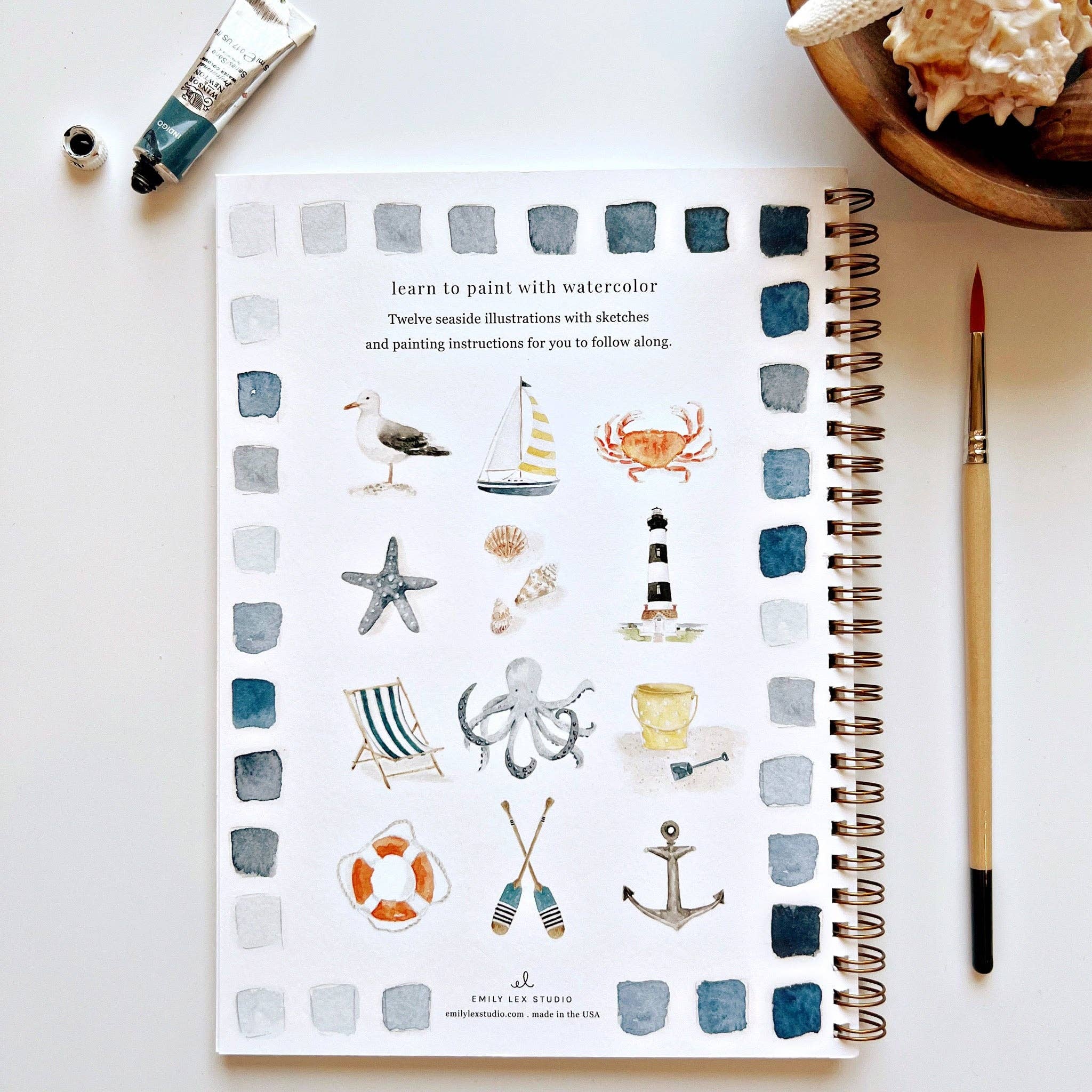 Seaside watercolor workbook - Persnickety Shop