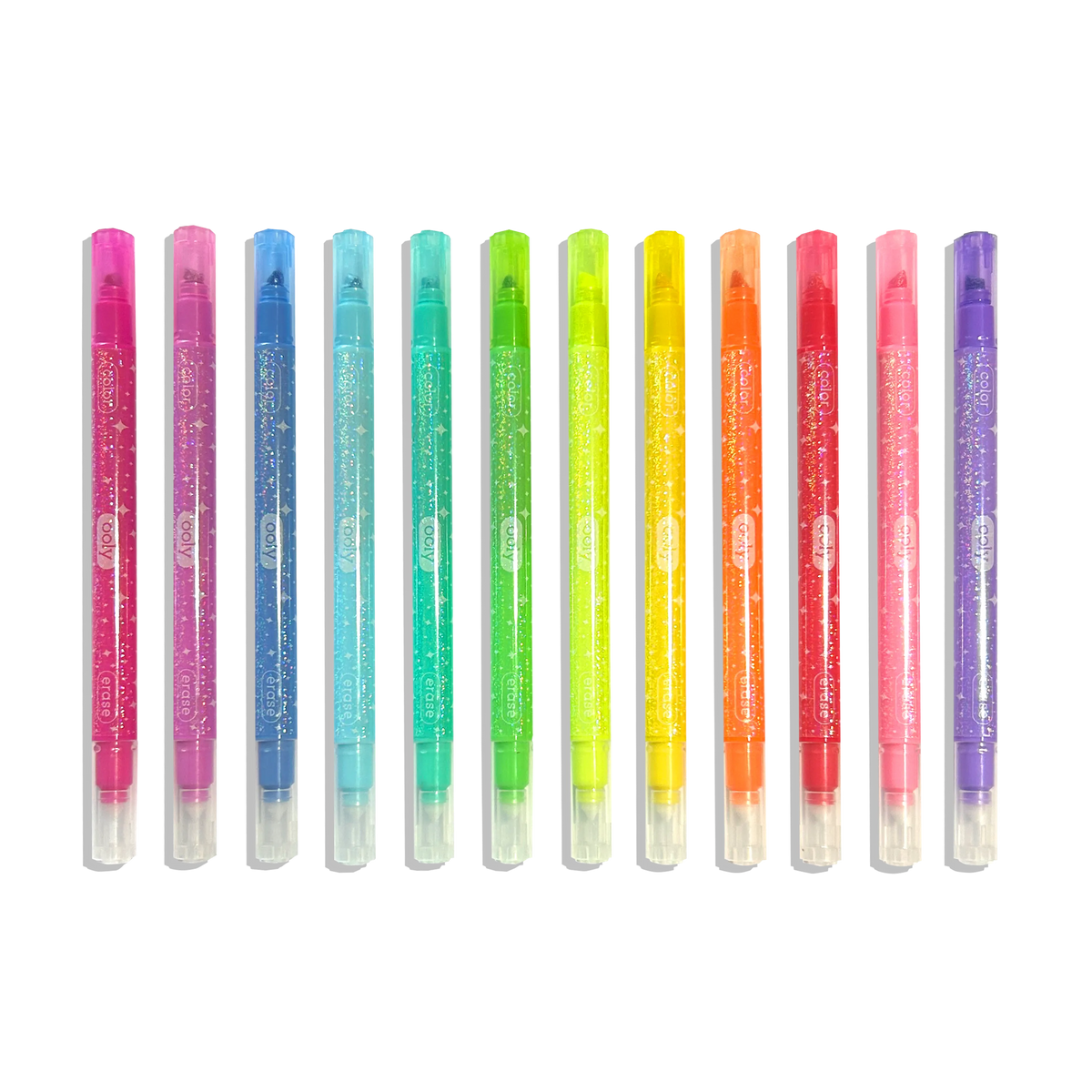 Ooly Make no Mistake! Glittery Erasable Markers - Set of 12
