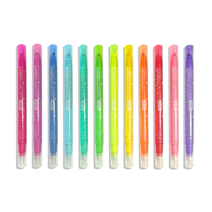 Ooly Make no Mistake! Glittery Erasable Markers - Set of 12