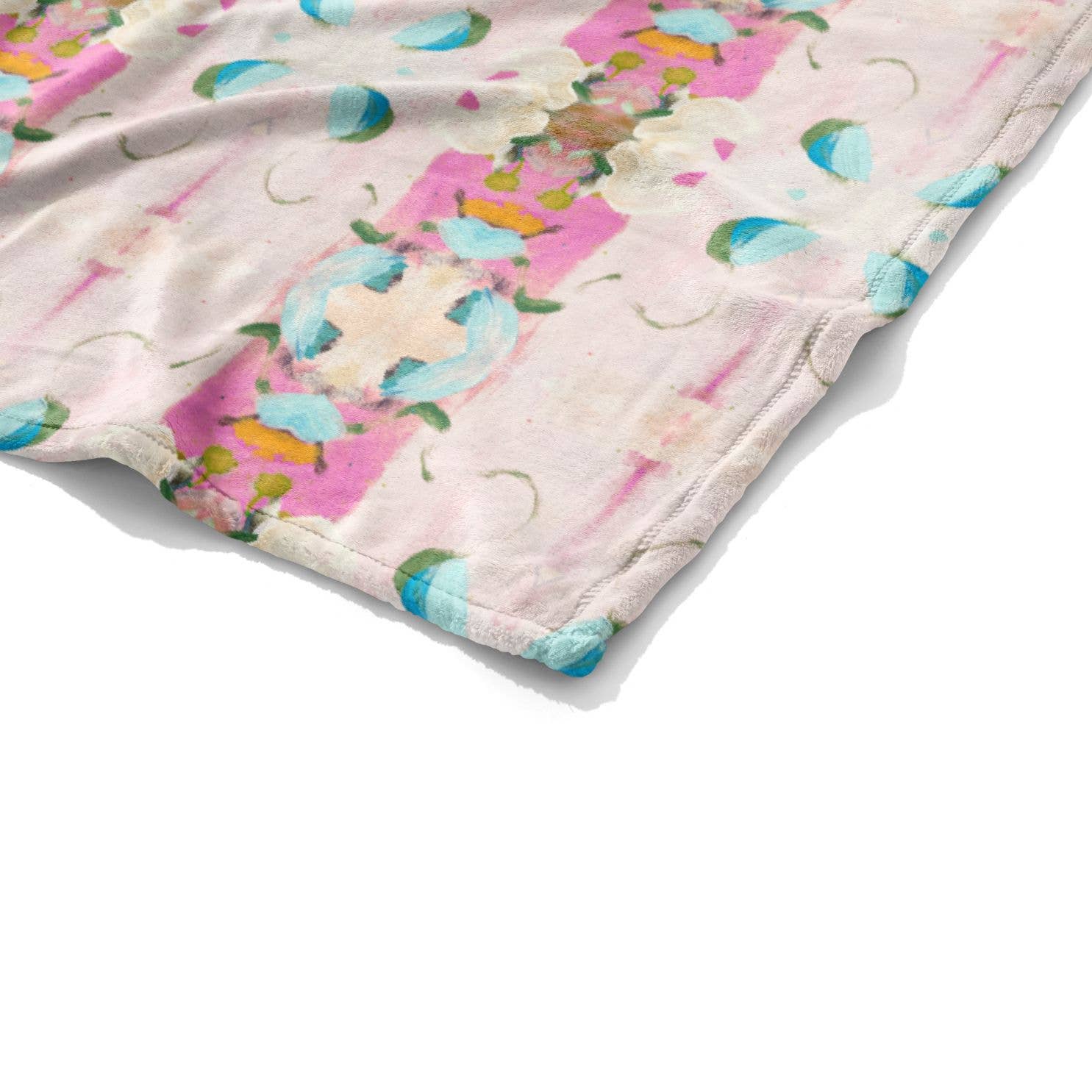 Laura Park Monet's Garden Pink Fleece Blanket: One Size