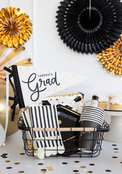 PLHB123 - Congrats Grad Felt Pennant Banner - Persnickety Shop