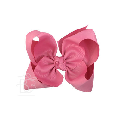 Signature Grosgrain Bow on Clip (New Colors): Baby Blue / 5.5" Huge - 2.25" Ribbon on Alligator Clip