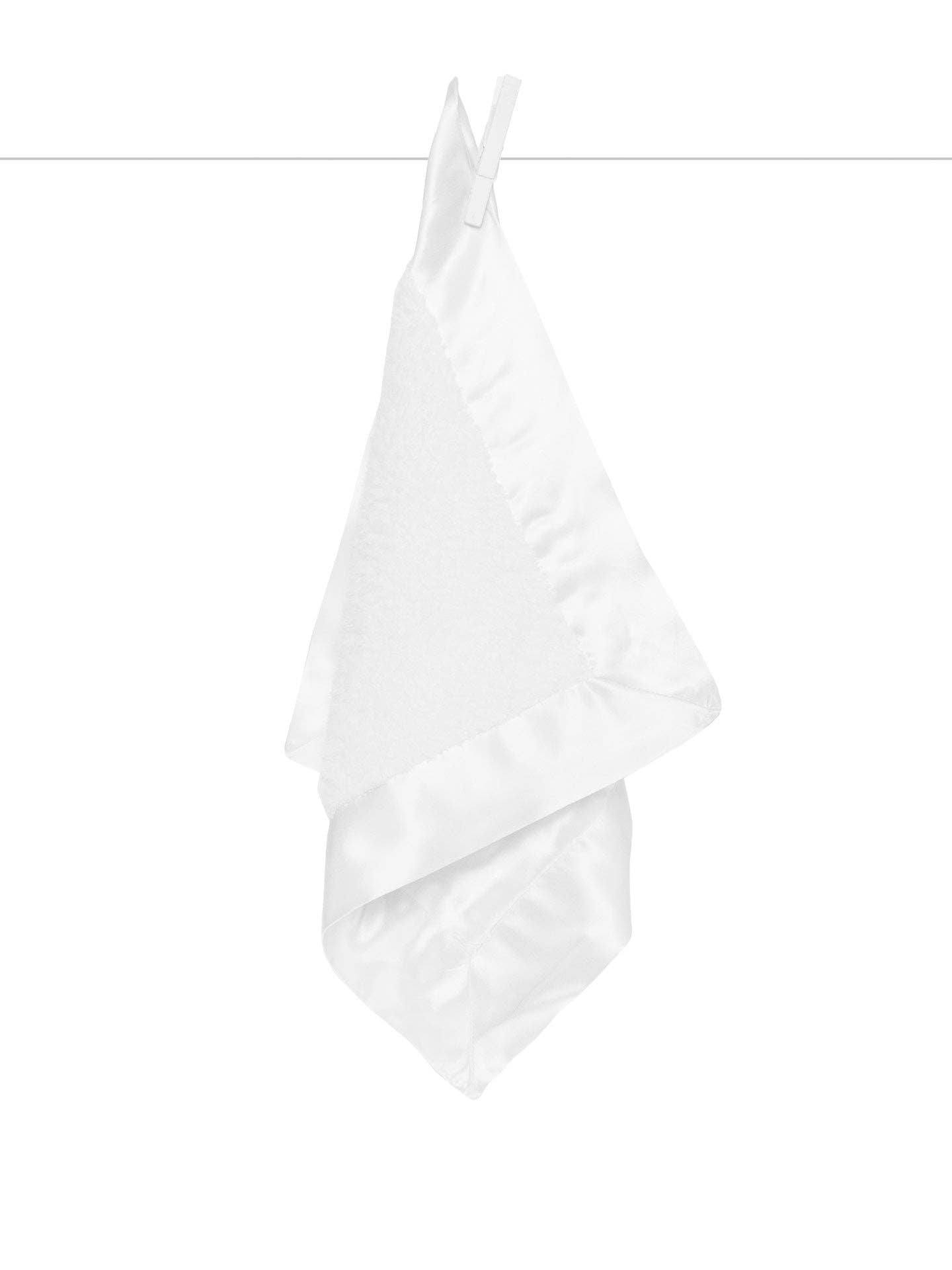 Chenille Satin™ Blanky: White