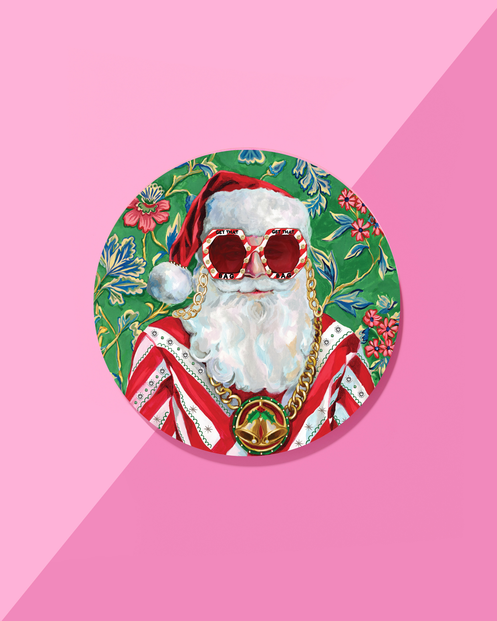 Swanky Santa Acrylic Coaster - Persnickety Shop