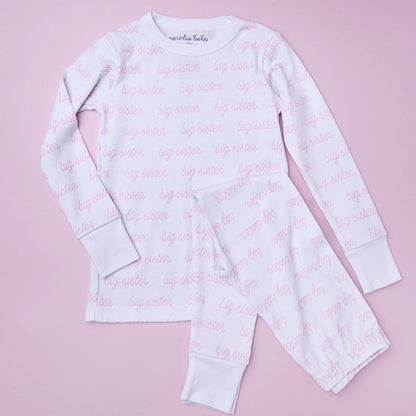 Magnolia Baby Big Sister Print Long Pajamas - Persnickety Shop