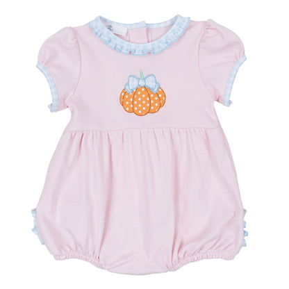 Magnolia Baby Bowtique Pumpkin Applique Ruffle Bubble