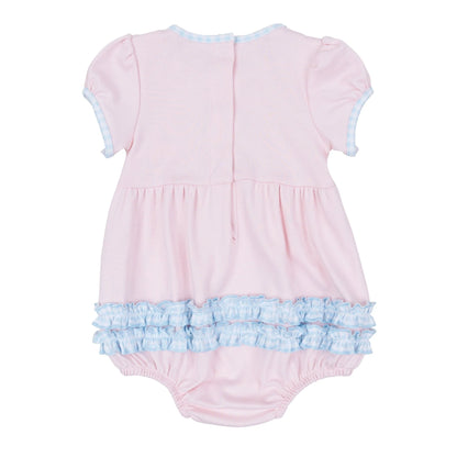 Magnolia Baby Bowtique Pumpkin Applique Ruffle Bubble