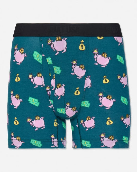 Goat Pennies to Riches Boxer Briefs: Sage