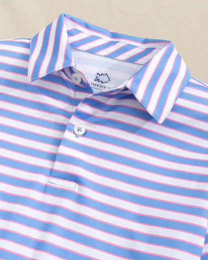 Southern Tide Boys Driver Waterway Stripe Performance Polo - Persnickety Shop