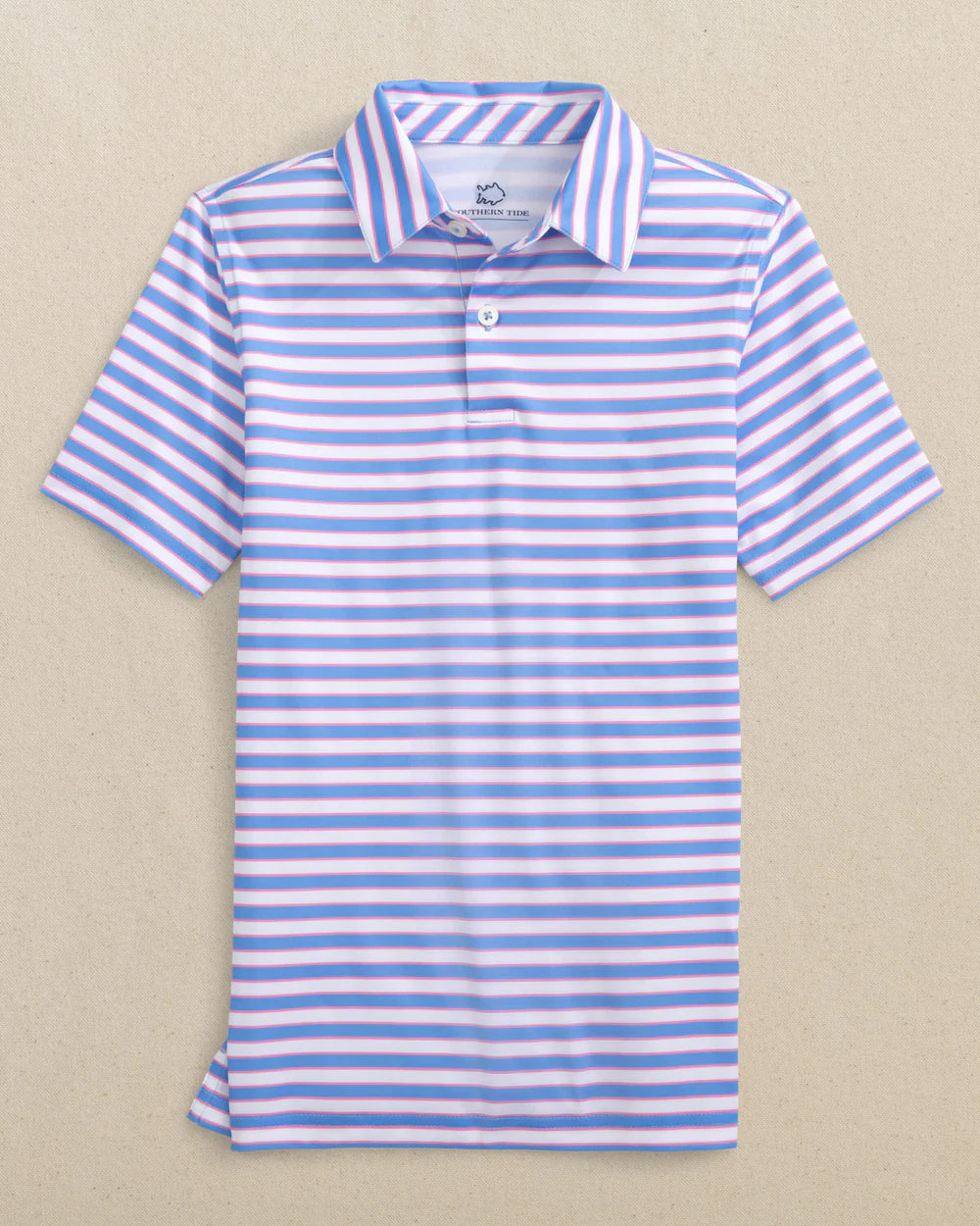 Southern Tide Boys Driver Waterway Stripe Performance Polo - Persnickety Shop
