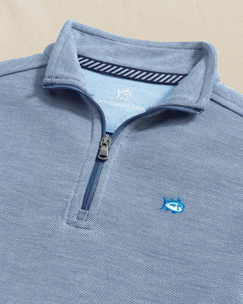 Southern Tide Boys Sandy Cove Quarter Zip Nautical Blue