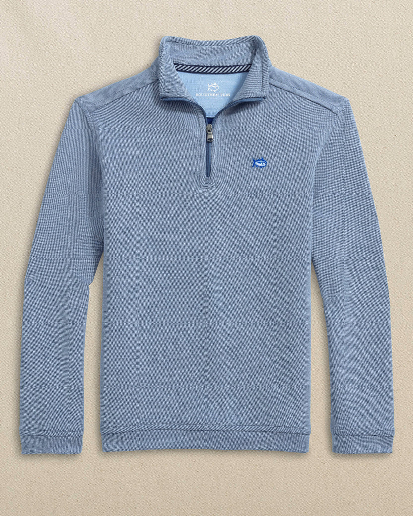 Southern Tide Boys Sandy Cove Quarter Zip Nautical Blue
