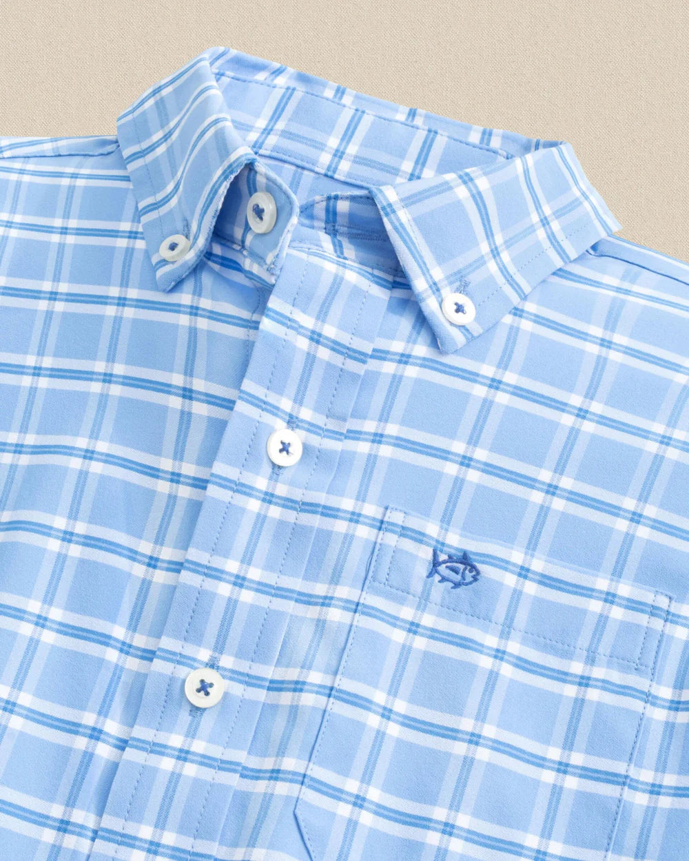 Southern Tide Boys South Beach Plaid Coastal Breeze® Sport Shirt - Persnickety Shop