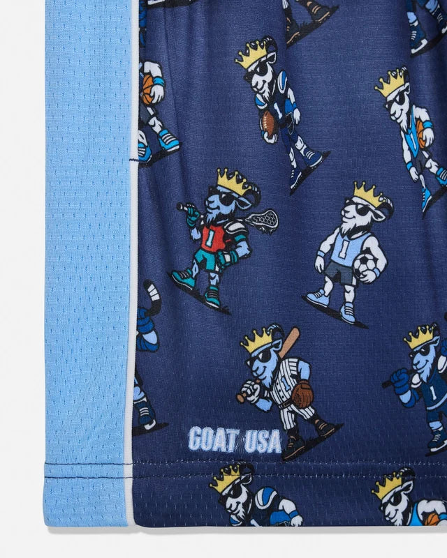 Goat Toddler Most Valuable Goat AOP Mesh Shorts Navy
