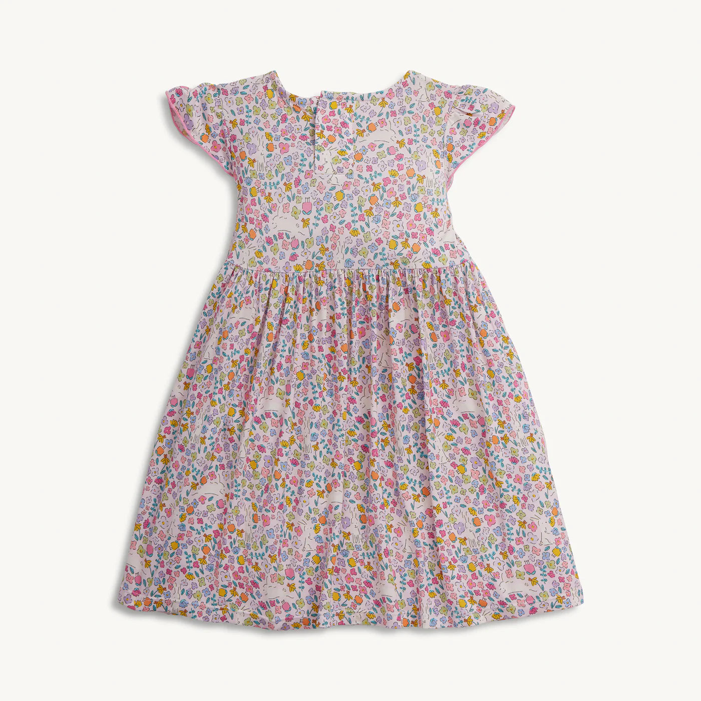 Magnetic Me Bunny Blossom Modal Flutter Sleeve Dress - Persnickety Shop