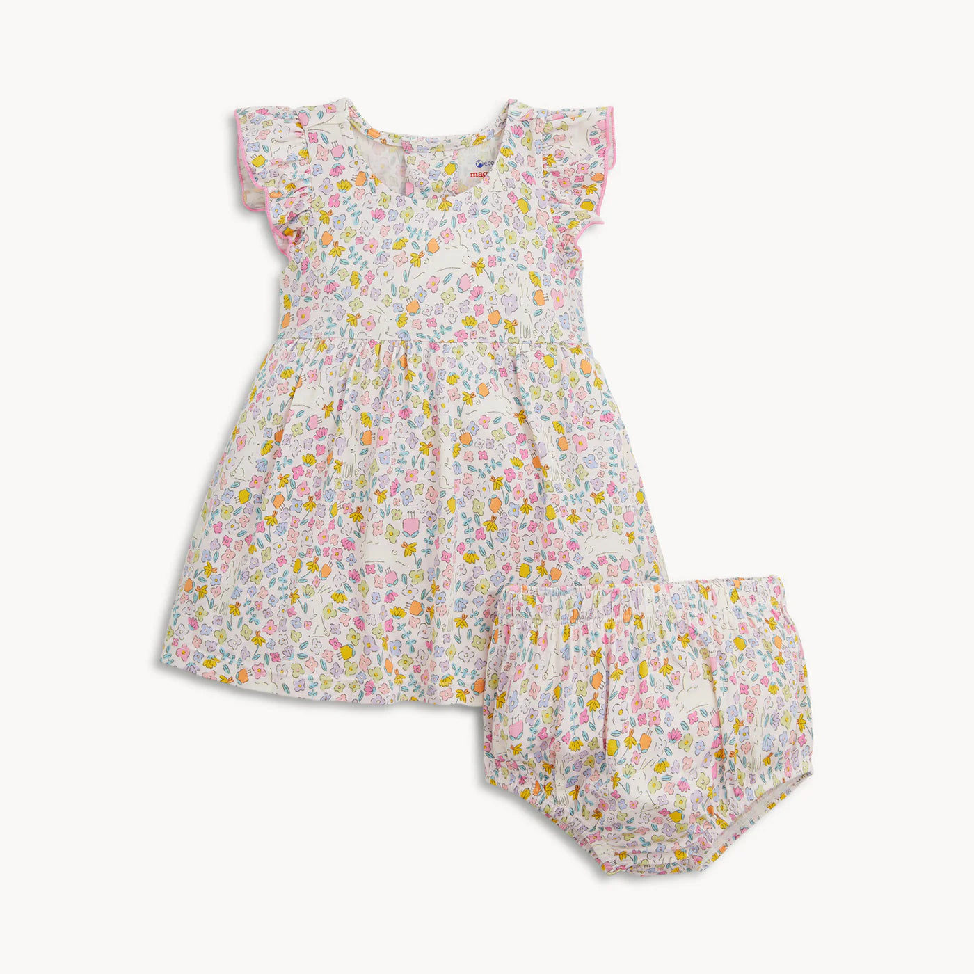 Magnetic Me Bunny Blossom Modal Flutter Sleeve Dress With Bloomer Set - Persnickety Shop