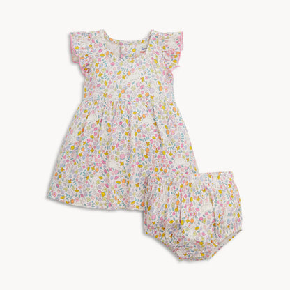 Magnetic Me Bunny Blossom Modal Flutter Sleeve Dress With Bloomer Set - Persnickety Shop