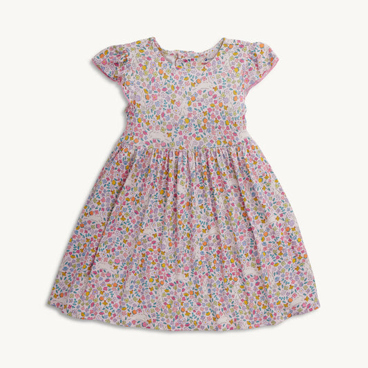 Magnetic Me Bunny Blossom Modal Flutter Sleeve Dress - Persnickety Shop