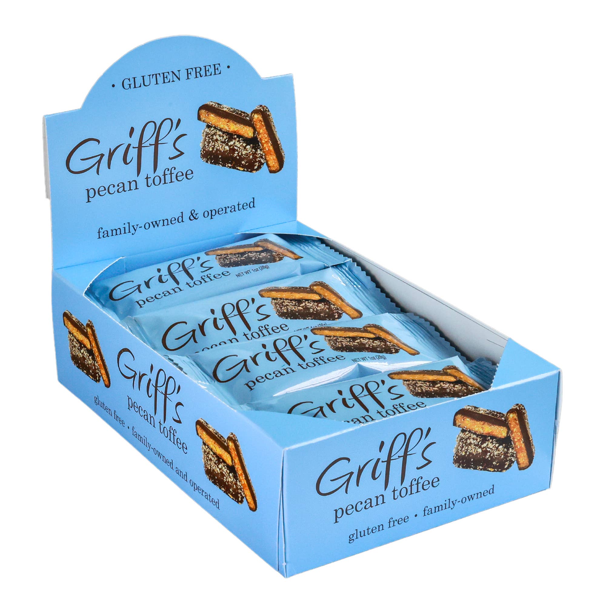 Griff's Pecan Toffee - 1oz Dark Chocolate Toffee - Persnickety Shop