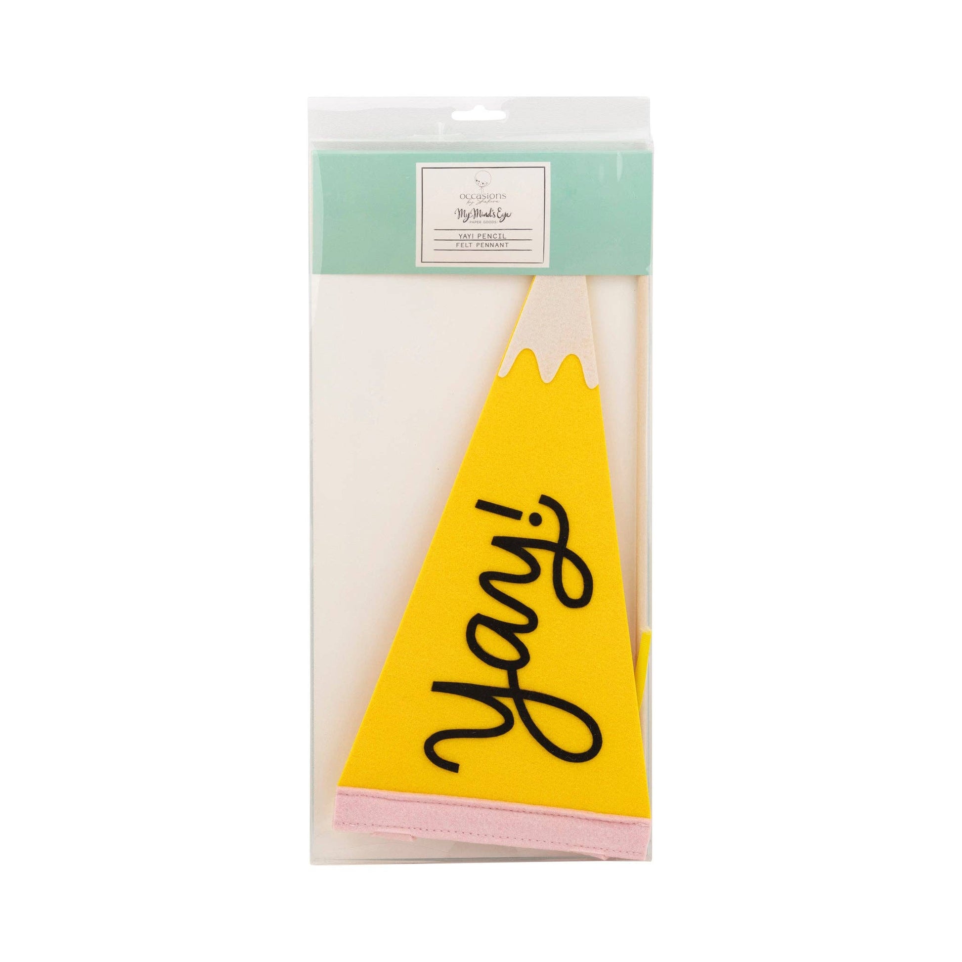 YGD1115 - Occasions by Shakira - Yay Pencil Felt Pennant - Persnickety Shop