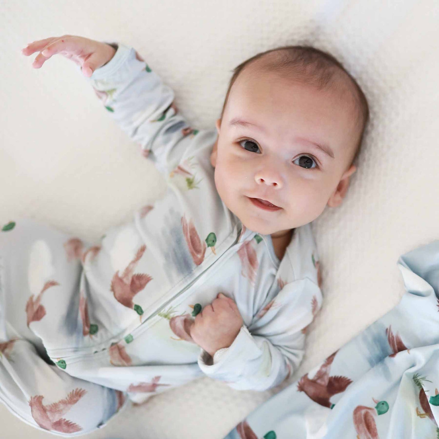 Little Duckling Zipper Footie: 0-3 months
