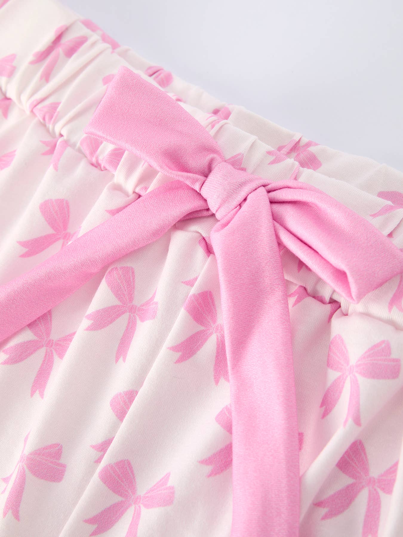 Mommy & Me Pink Bow Print Ruffle Pajama Set: 5 / KIDS - Persnickety Shop